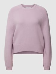 Gebreide pullover met geribde ronde hals van Marc O'Polo Paars - 48