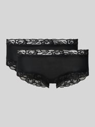 Majtki o kroju slim fit z obszyciem koronką od SKINY - 29