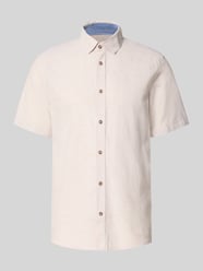 Regular Fit Freizeithemd aus Leinen-Baumwolle-Mix von Tom Tailor Beige - 25