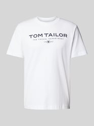 Regular Fit T-Shirt aus reiner Baumwolle mit Label Print von Tom Tailor - 48