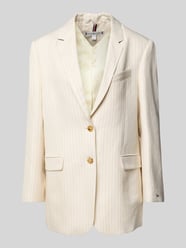 Relaxed-fit blazer van een mix van viscose en linnen van Tommy Hilfiger Beige - 2