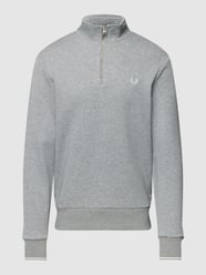 Sweatshirt mit Reißverschluss Modell 'Halz' von Fred Perry Silber - 32