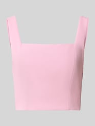 Cropped Top mit Karree-Ausschnitt und rückseitigem Reißverschluss von Jake*s Cocktail Pink - 27