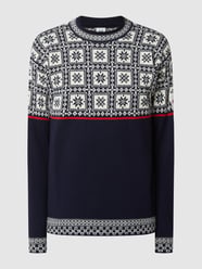 Noorse trui van wol, model 'Tyssøy' van Dale of Norway Blauw / turquoise - 19