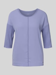 Relaxed fit T-shirt van een mix van katoen en elastaan met siernaad van Marc Cain - 20