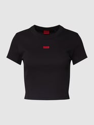 T-shirt krótki z okrągłym dekoltem model ‘Deluisa’ od HUGO Czarny - 24