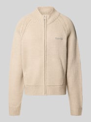 Gebreid jack met labelstitching model 'ÉCLAT' van RETERNITY Beige - 3