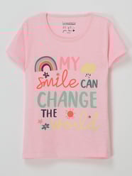 T-shirt met glittereffect  van Staccato Roze - 27