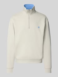 Relaxed Fit Troyer aus Baumwoll-Mix mit Troyer-Kragen von MCNEAL Beige - 1