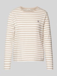 Longsleeve mit Label-Stitching von Gant Beige - 7