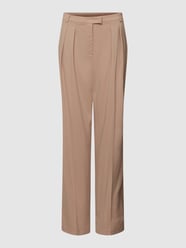 Stoffen broek met plooien, model 'PANTALONI' van Patrizia Pepe Wit - 9