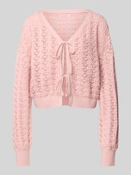 Strickjacke mit Schnürverschluss von Guess Pink - 3