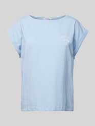 T-Shirt mit Label-Stitching von s.Oliver RED LABEL Blau - 44