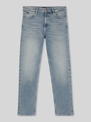 Jeansy o kroju straight fit z mieszanki bawełny od BOSS - 35