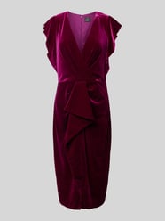 Cocktailkleid in Wickel-Optik von Adrianna Papell Bordeaux - 39