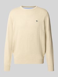 Sweter z dzianiny z czystej bawełny z wyhaftowanym logo od Fynch-Hatton - 15