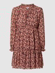 Jurk van chiffon met effectgaren, model 'Celeste' van SUNCOO PARIS Roze - 18