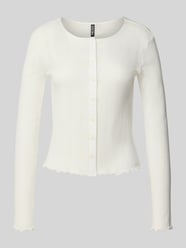 Slim Fit Strickjacke aus reiner Baumwolle Modell 'MARIE' von Pieces - 8