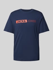 T-Shirt mit Label-Print Modell 'CONEO' von Jack & Jones Blau - 47