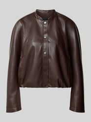 Jacke in Leder-Optik mit Stehkragen Modell 'Nairi' von someday. Bordeaux - 23