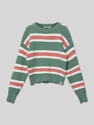 Gebreide pullover met ribboorden van Garcia Groen - 6