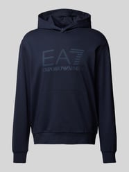 Hoodie mit Label-Print von EA7 Emporio Armani Blau - 38