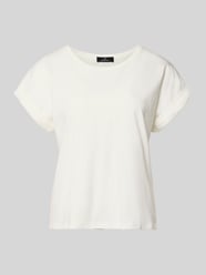 T-shirt z przyszytym podwinięciem rękawów od monari - 30