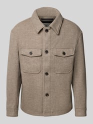 Regular fit wollen jack met platte kraag, model 'MITCH' van SELECTED HOMME Beige - 39