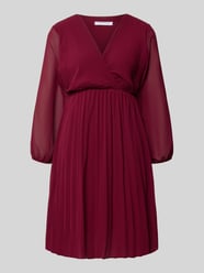 Freizeitkleid mit V-Ausschnitt Modell 'Im44sa' von ZABAIONE Bordeaux - 5