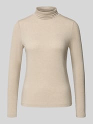 Longsleeve aus Lyocell-Mix mit Rollkragen von Luisa Cerano Beige - 9