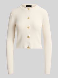 slim fit gebreid jack met knoopdetails van Lauren Ralph Lauren Beige - 1