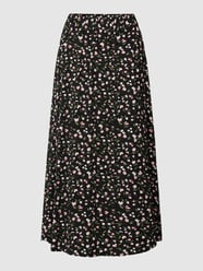 Rok met all-over motief, model 'Ema' van Object Grijs / zwart - 11