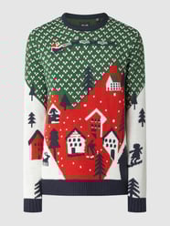Pullover im Weihnachts-Look Modell 'Xmas' von Only & Sons Grün - 44