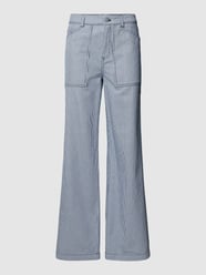 Broek van puur katoen met streepmotief van JAKE*S STUDIO WOMAN Blauw / turquoise - 27