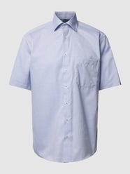 Comfort Fit Freizeithemd mit Allover-Muster von Eterna Blau - 43