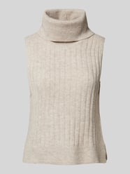 Stricktop mit Rollkragen Modell 'BELUNA' von Vila Beige - 15