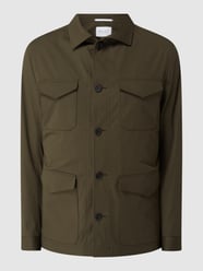 Modern fit overhemdjack met klepzakken, model 'Ben' van DIGEL Groen - 33