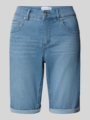 Regular fit bermuda's van denim met omslag van Angels - 9