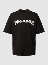 Oversized T-Shirt mit Label-Print Modell 'BRIGGS' von Pegador Schwarz - 11