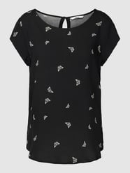 Bluza z czystej wiskozy z dekoltem w łódkę model ‘NOVA LIFE’ od Only Czarny - 33