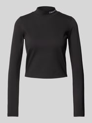 Longsleeve mit Stehkragen Modell 'MILANO' von Calvin Klein Jeans Schwarz - 13