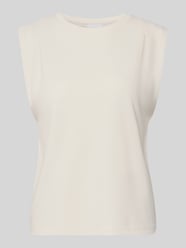 Top mit Rundhalsausschnitt und Kappärmeln von Jake*s Collection Beige - 36