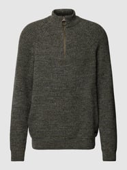 Gebreide pullover van wol, model 'Horseford' van Barbour Groen - 5