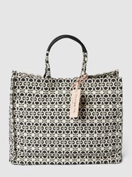 Tote bag met all-over motief, model 'NEVER' van Coccinelle Grijs / zwart - 20