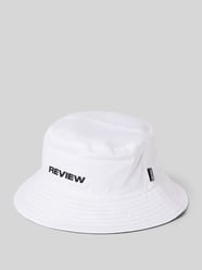 Bucket Hat mit Label-Stitching von REVIEW Weiß - 4