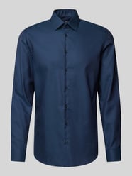 Slim Fit Business-Hemd mit Kentkragen von Jake*s Blau - 44