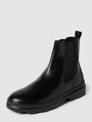 Chelsea boots met labeldetails, model 'Comfort' van Tommy Hilfiger Zwart - 45