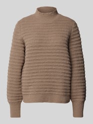 Strickpullover mit Stehkragen Modell 'TERRA' von Vila Braun - 5