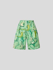 Bermudas mit Bundfalten von Etro Grün - 26