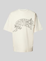 T-shirt met labelprint van REVIEW - 37